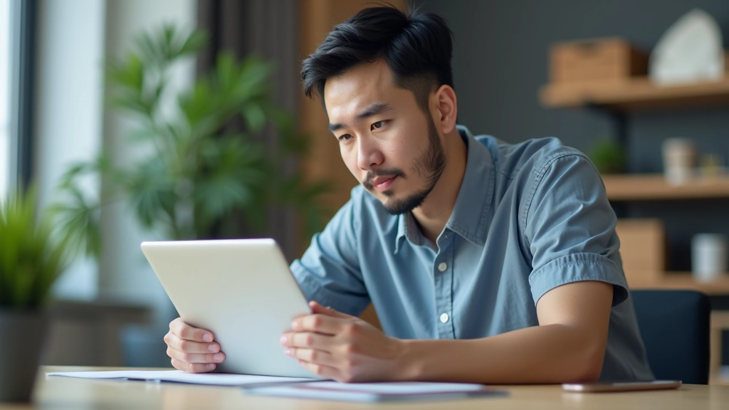Designer working with CSS Grid on laptop, sketching layout structure with digital pen on tablet